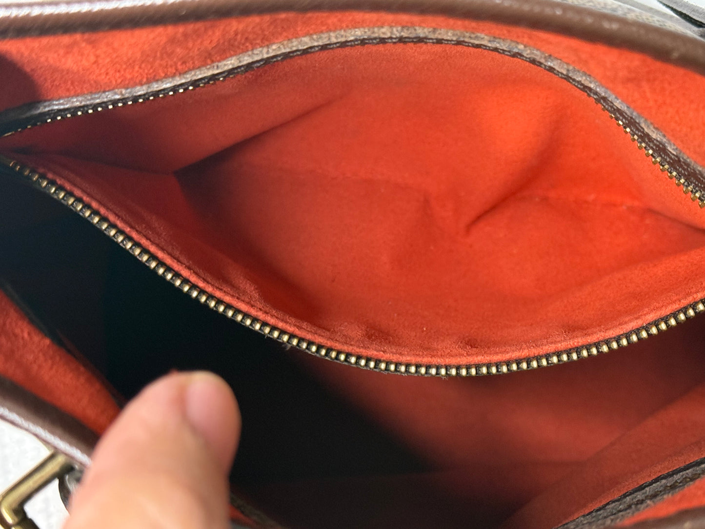 Louis Vuitton Damier Ebene Bucket Bag with Pouch