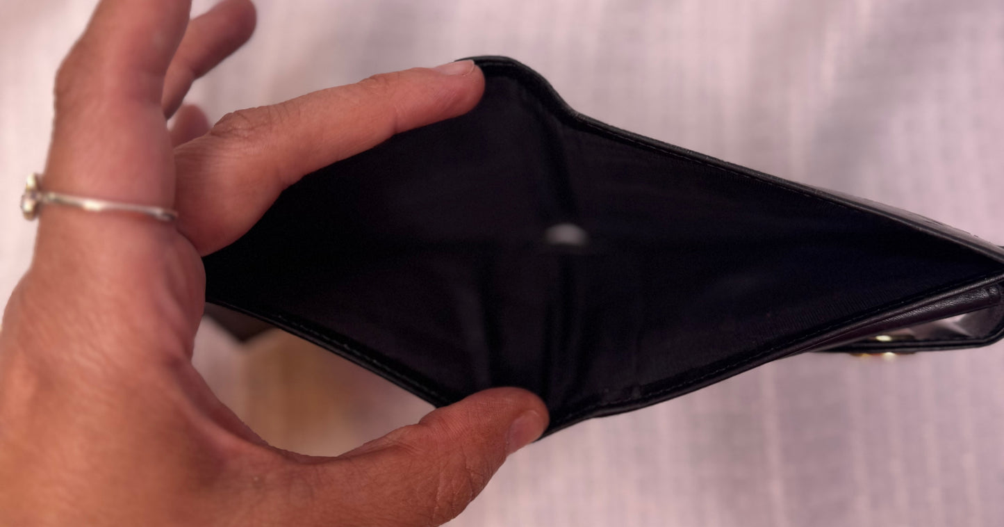 Salvatore Ferragamo Black Leather Wallet