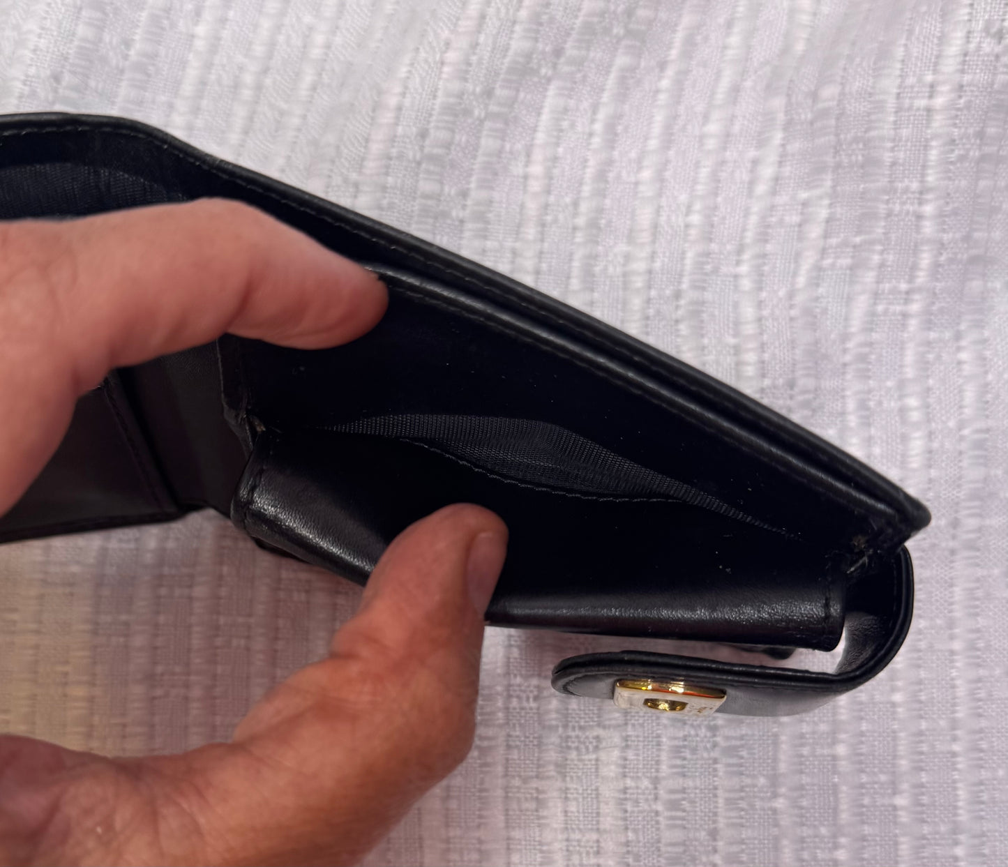Salvatore Ferragamo Black Leather Wallet