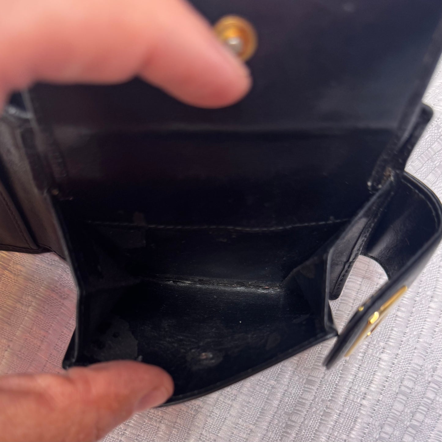Salvatore Ferragamo Black Leather Wallet